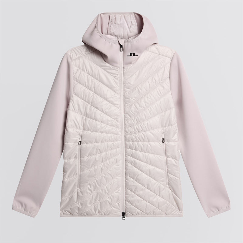 Womens Madde Quilt Hybrid Hoodie Gray Lilac