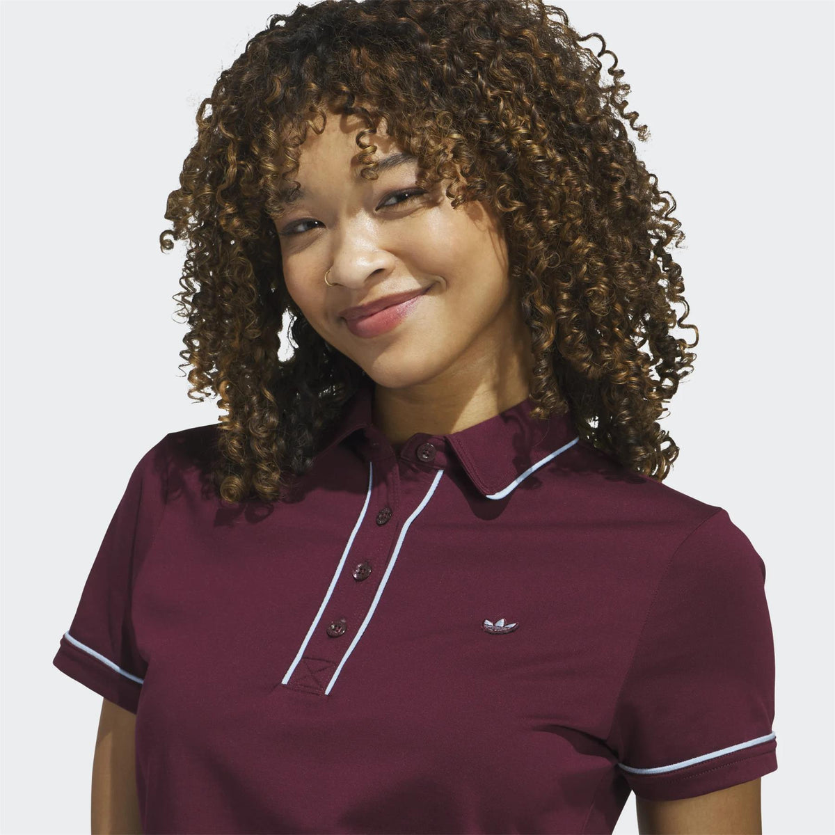 Womens Originals Solid Polo Maroon