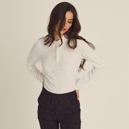 Womens Sophie LS Polo Ivory