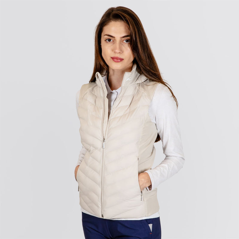 Womens Sundance Hooded Vest Oyster
