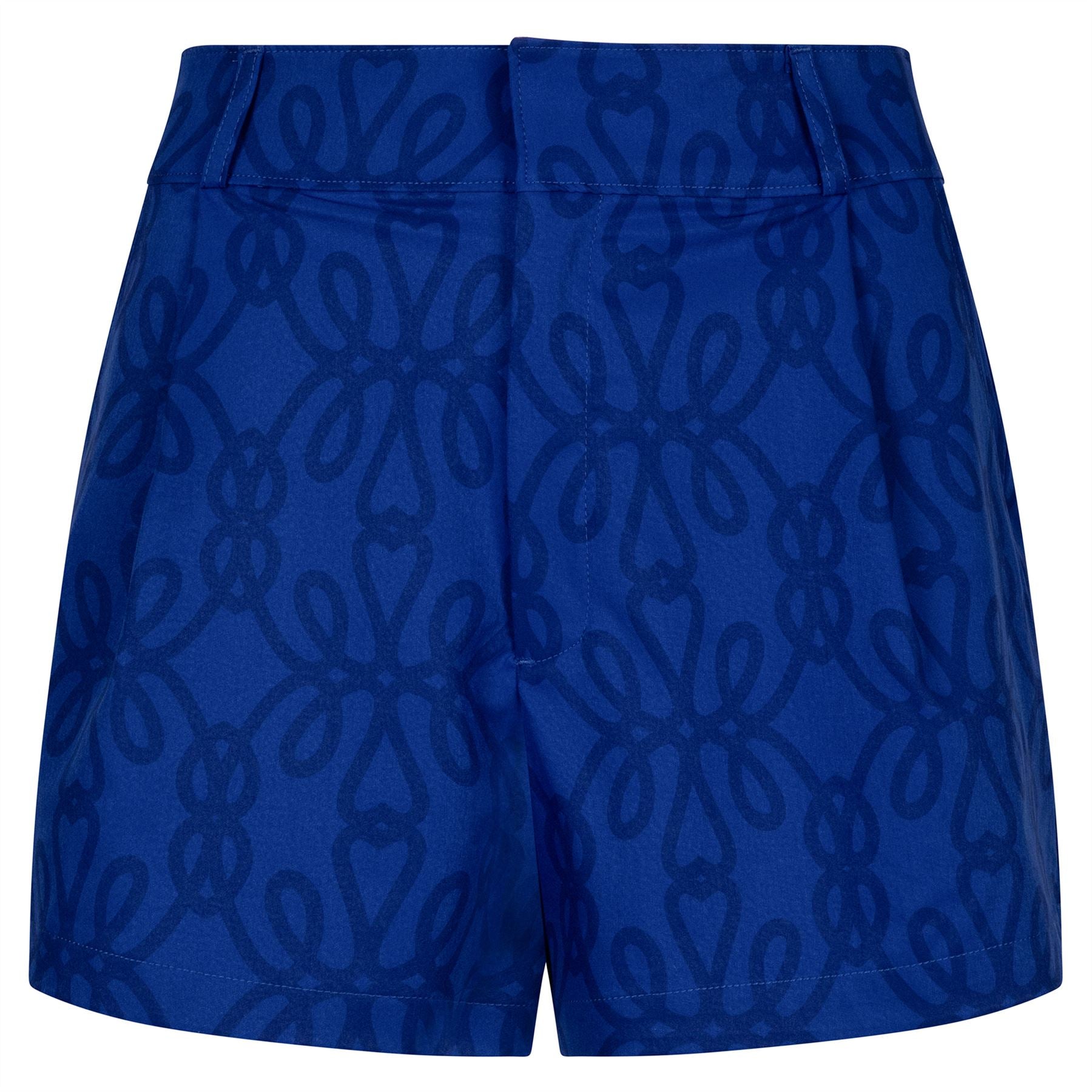 【MALBON GOLF】 [WOMENS COLLECTION] Solene Shorts ■WOMAN Malbon Golf Solene Shorts Blue | TRENDYGOLF USA