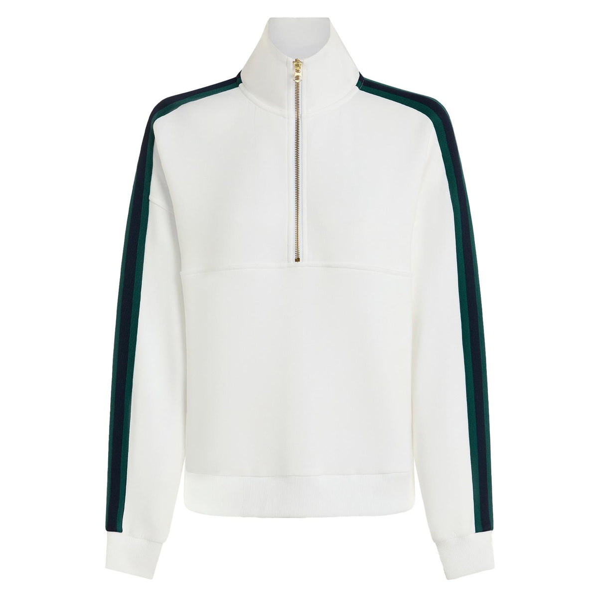 Womens Raymar Half Zip Sweat White/Navy/Forest