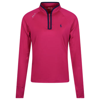 Ralph Lauren RLX Stretch Jersey Quarter Zip Fuchsia Berry