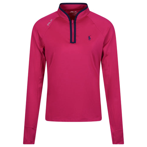 Womens RLX Stretch Jersey Quarter Zip Fuchsia Berry - AW24