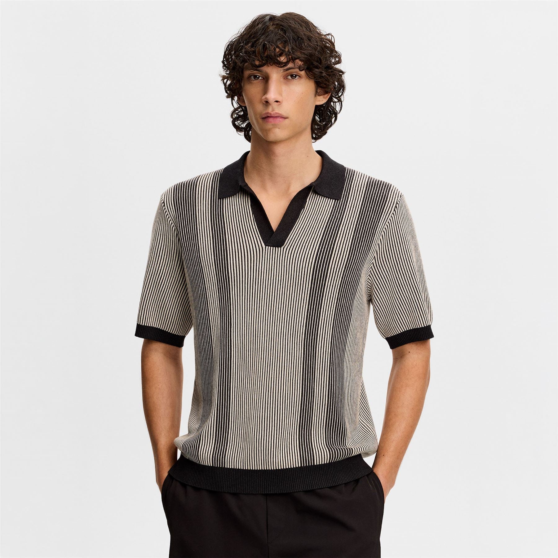 Sal Knitted Polo Moonbeam