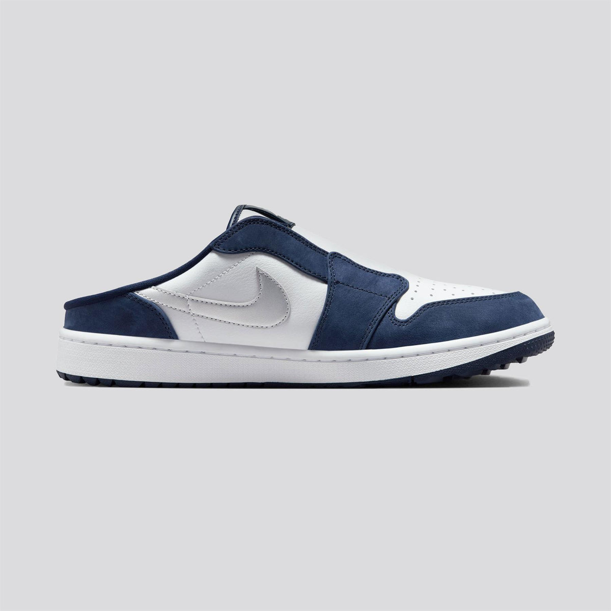 Air Jordan Mule Golf Shoes White/Metallic Silver/Midnight Navy