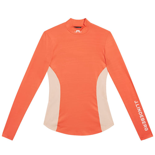 Womens Celeste Long Sleeve Top Hot Coral - W23
