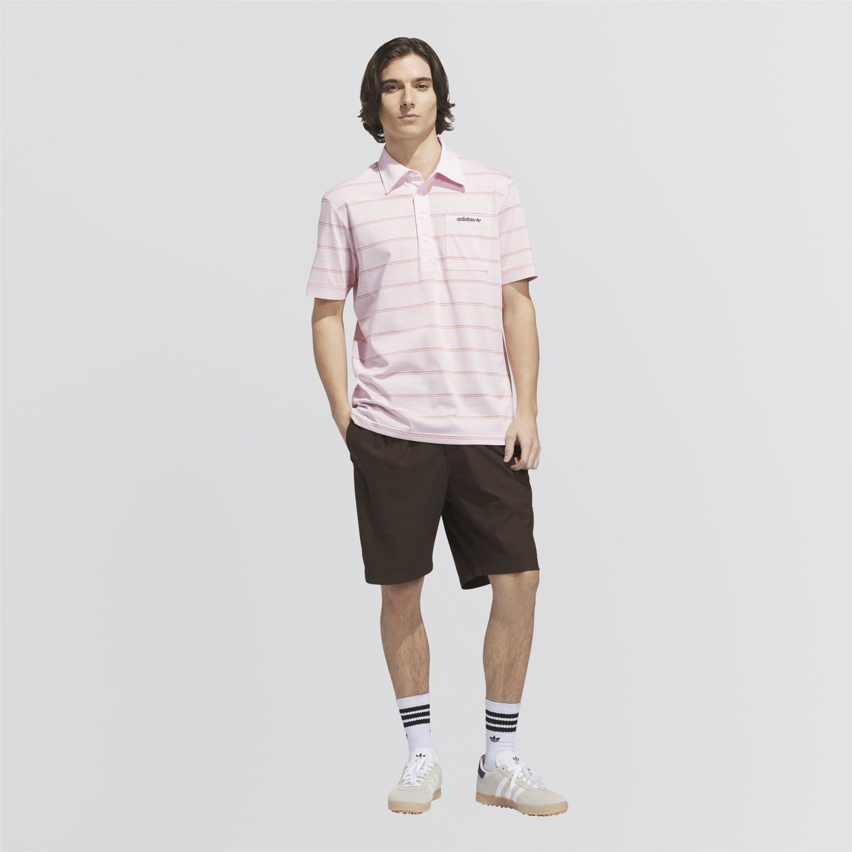 Originals Archive Stripe Polo Clear Pink
