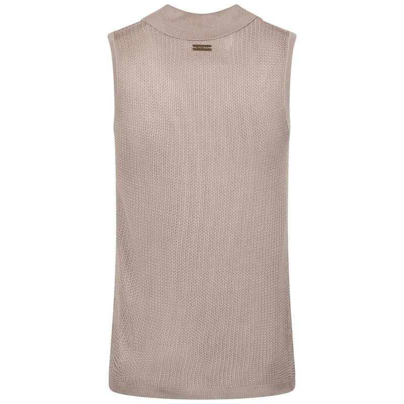 Womens Crochet Sleeveless Top Cobblestone
