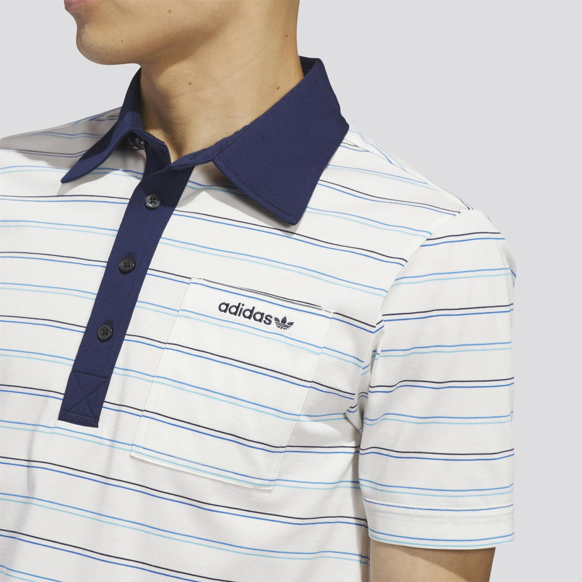 Originals Archive Stripe Polo Chalk White
