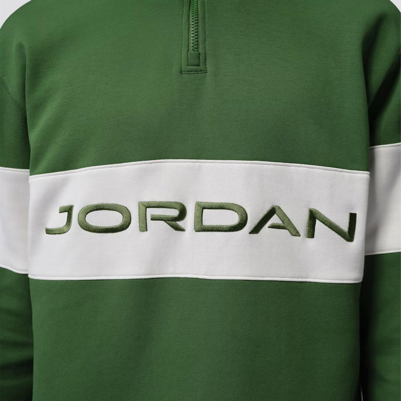 Jordan Dri-FIT Half Zip Mid Layer Forest Green/Sail