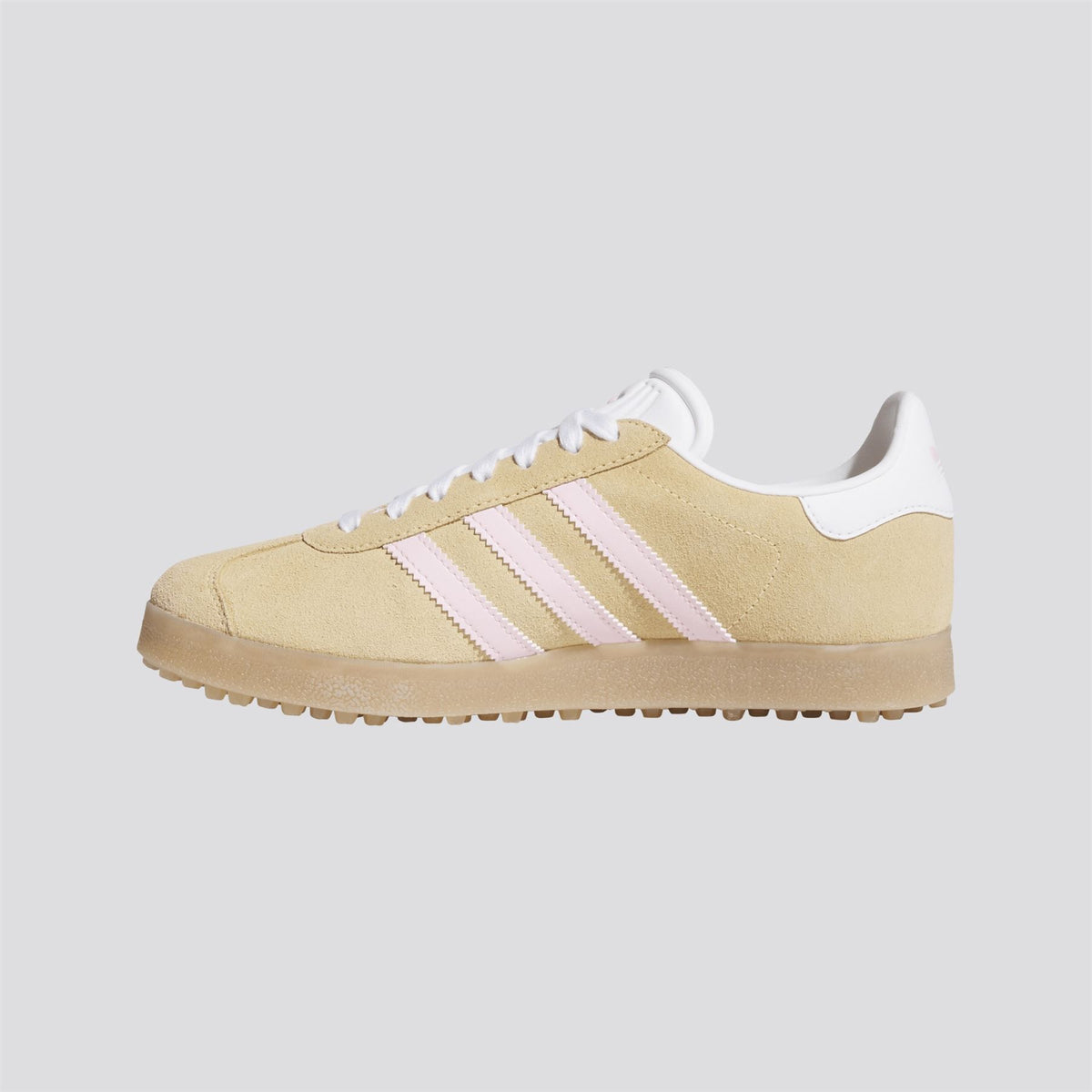 Womens Gazelle Spikeless Golf Shoes Ice Tangerine/Clear Pink/Footwear White