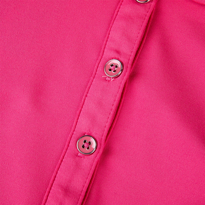 Womens Fabulous Elbow Polo Hot Pink