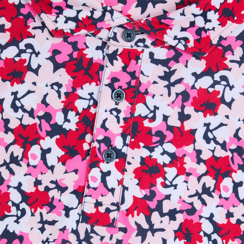 Camo Floral Tech Pique Polo Lava