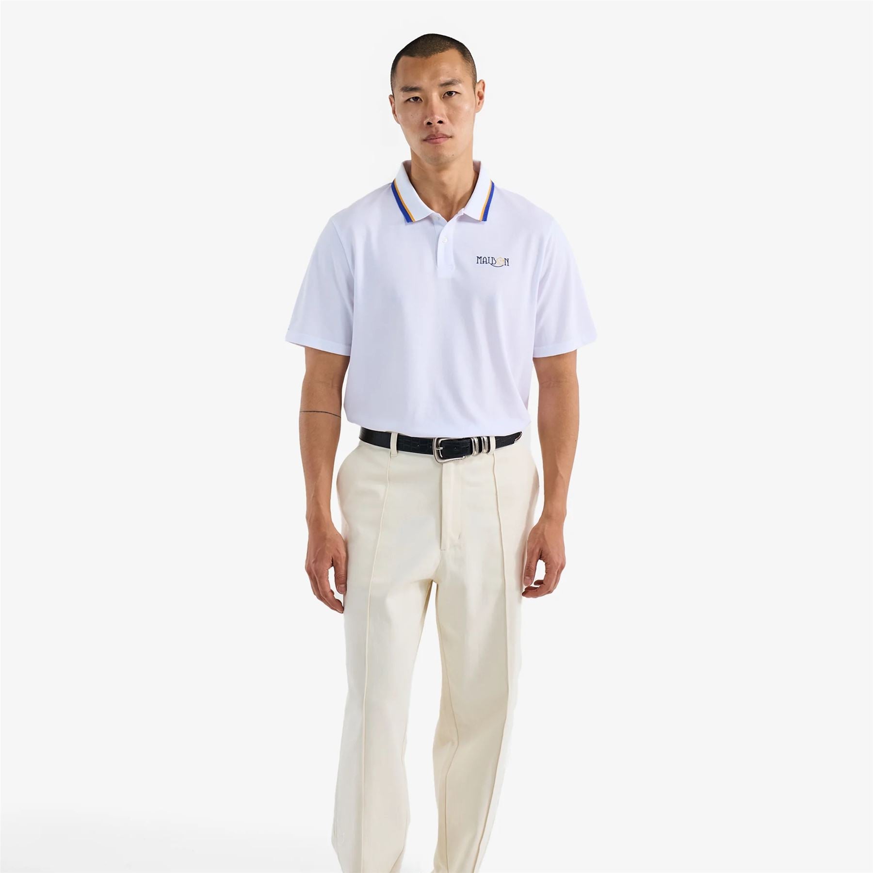 Grasse Pique Polo White