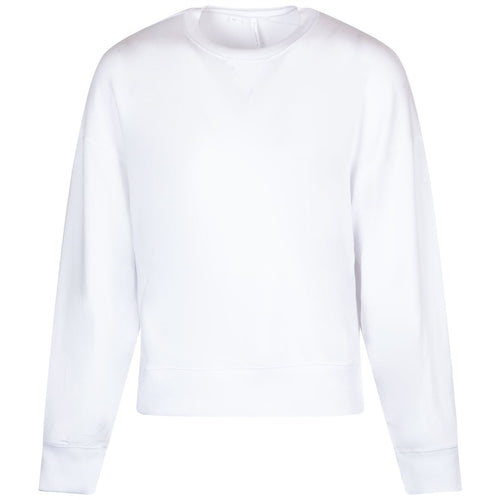 Womens Cloud Terry Crew Knit White - SS24