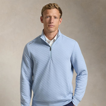 【2点セット】Ralph Lauren★パール Ralph Lauren RLX Quilted Double Knit Pullover Estate Blue