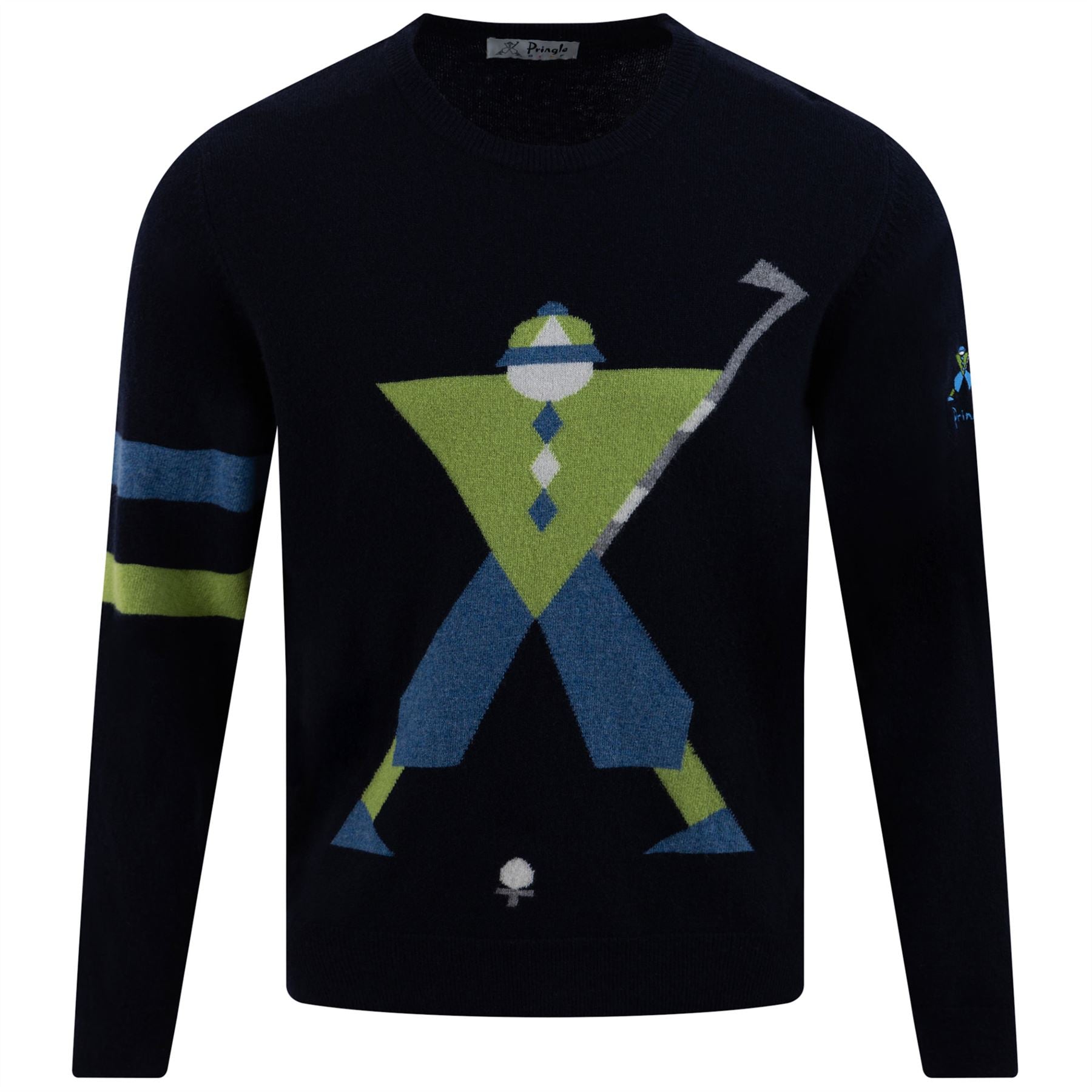 Geometric George Intarsia Knit Navy
