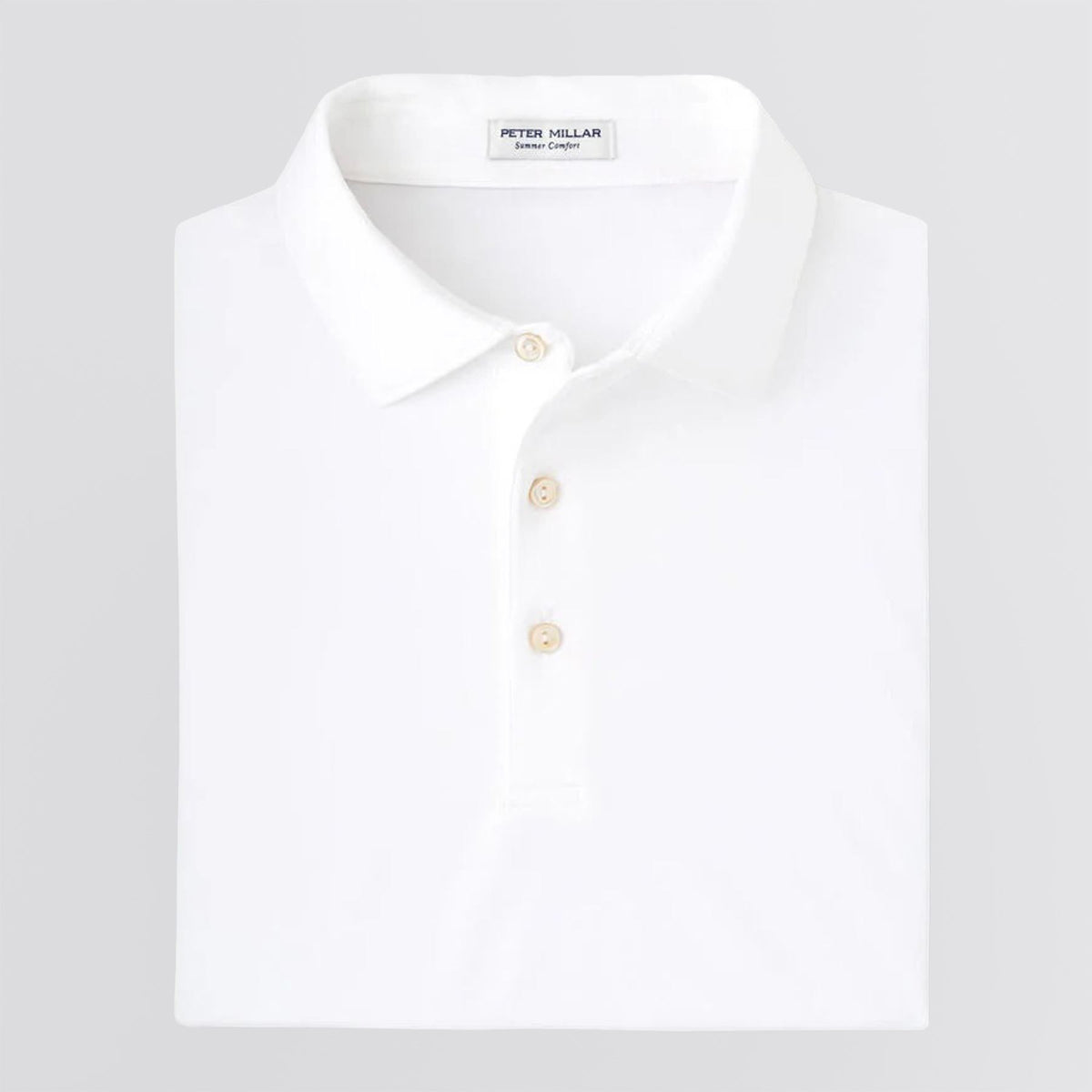 Solid Performance Jersey Polo White