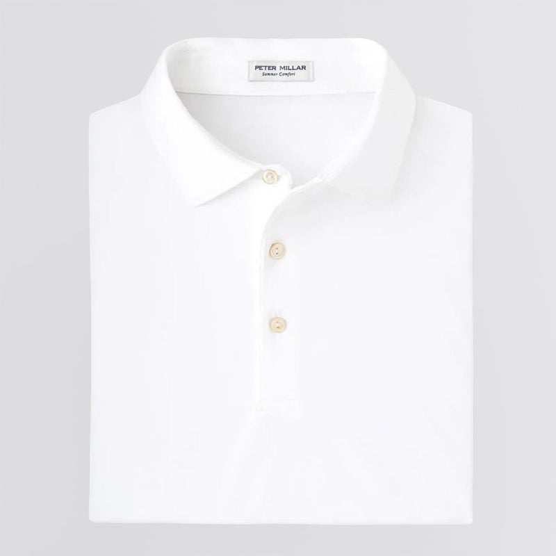 Solid Performance Jersey Polo White