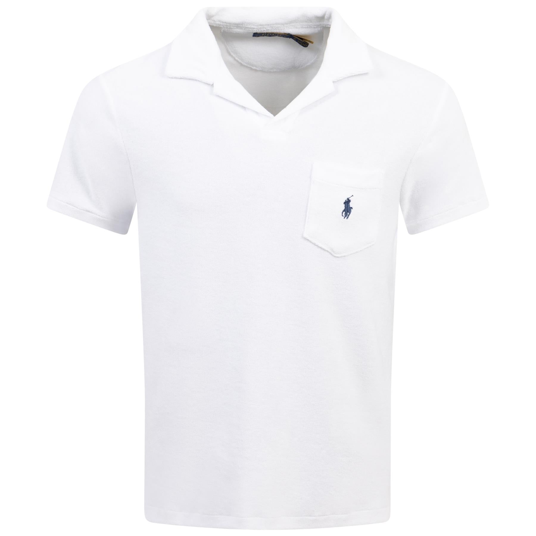 Polo Ralph Lauren Custom Slim Fit Terry Polo Shirt White