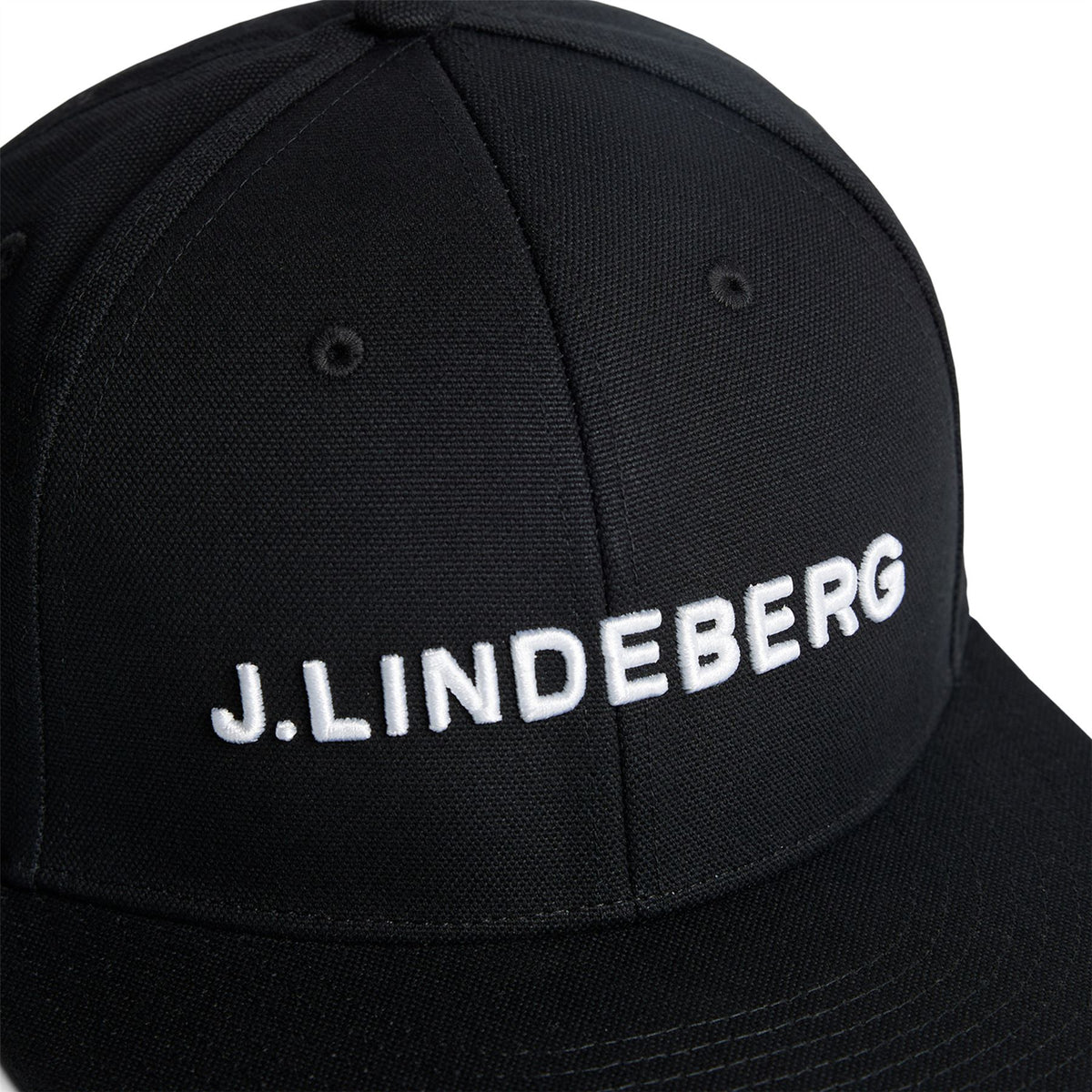 Flat Peak Cotton Twill Cap Black