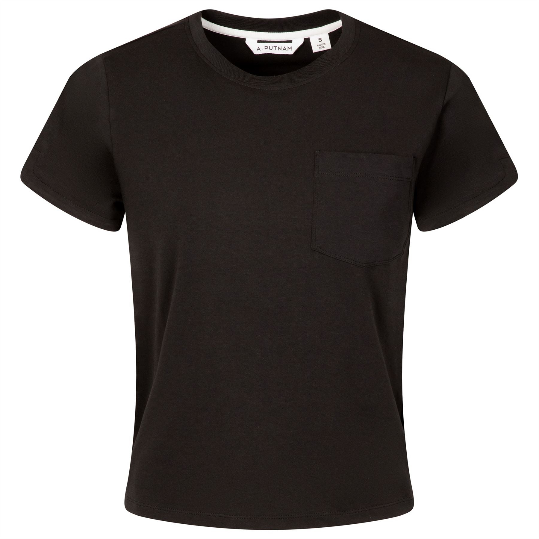 Womens Tulip Pocket Tee Black