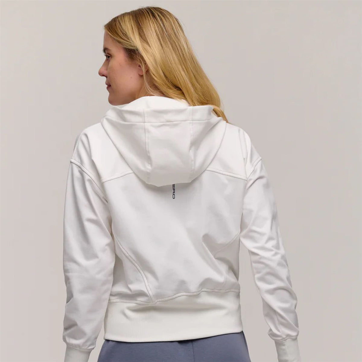Womens Zoe Full Zip Hoodie White