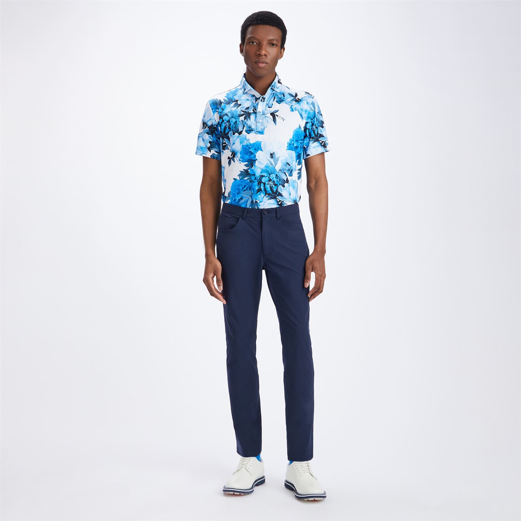 Floral polo shop outfit for men