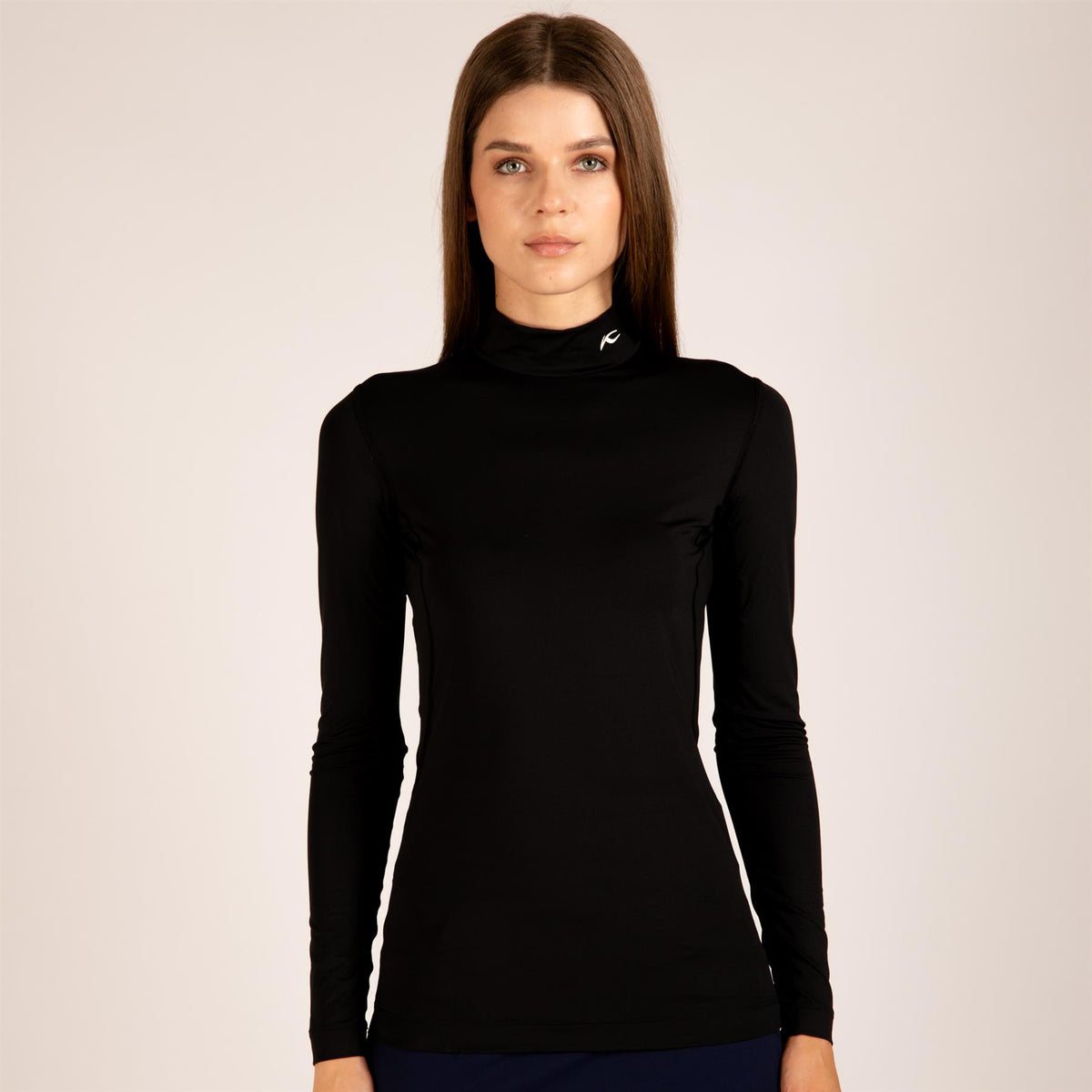 Womens Base Layer Turtleneck Black