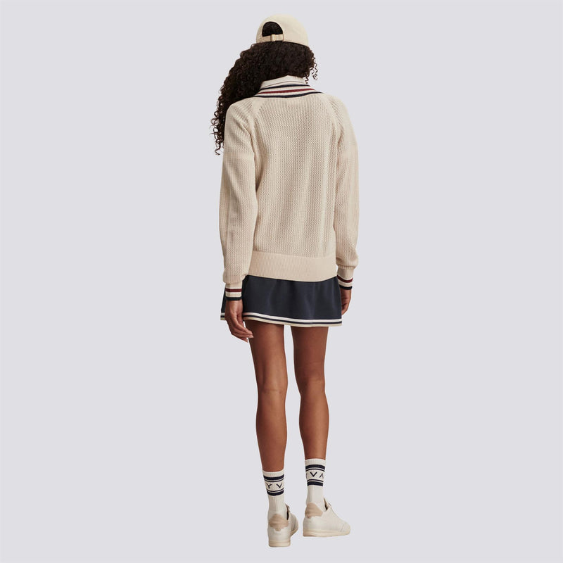 Womens Maurice V-Neck Sweater Oat Milk