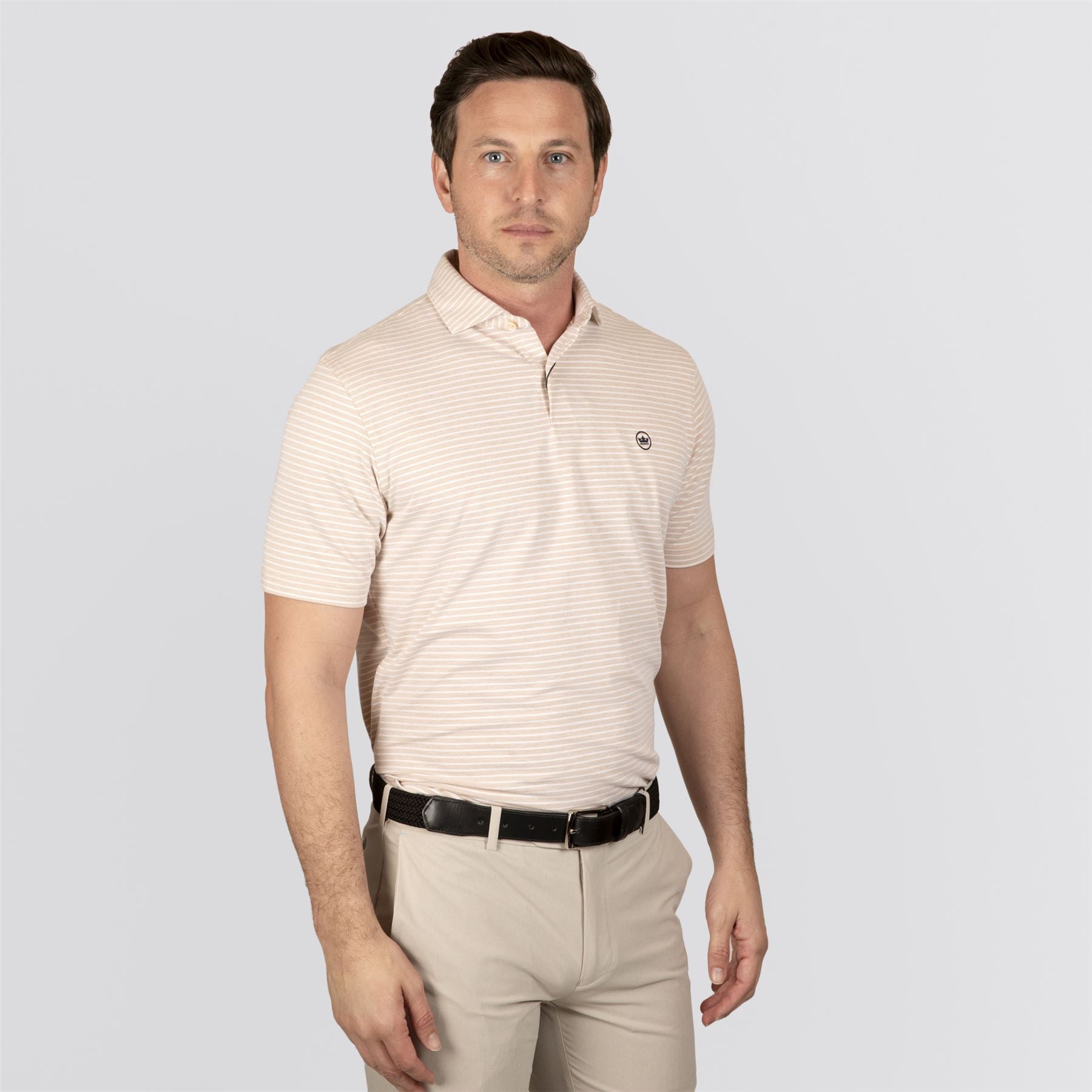 Albatross Stripe Cotton-Blend Pique Polo Summer Dunes