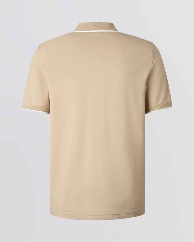 Timo-10 Zip Polo Shirt Biscuit
