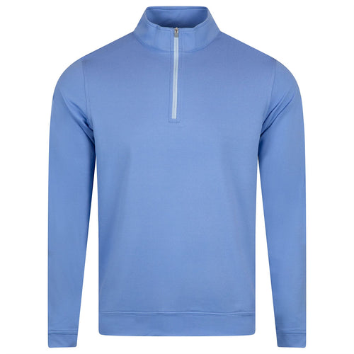 Perth Melange Performance Quarter Zip Blue Sea - SS25