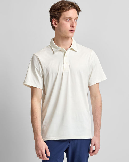 Jacquard Knit Polo Cream