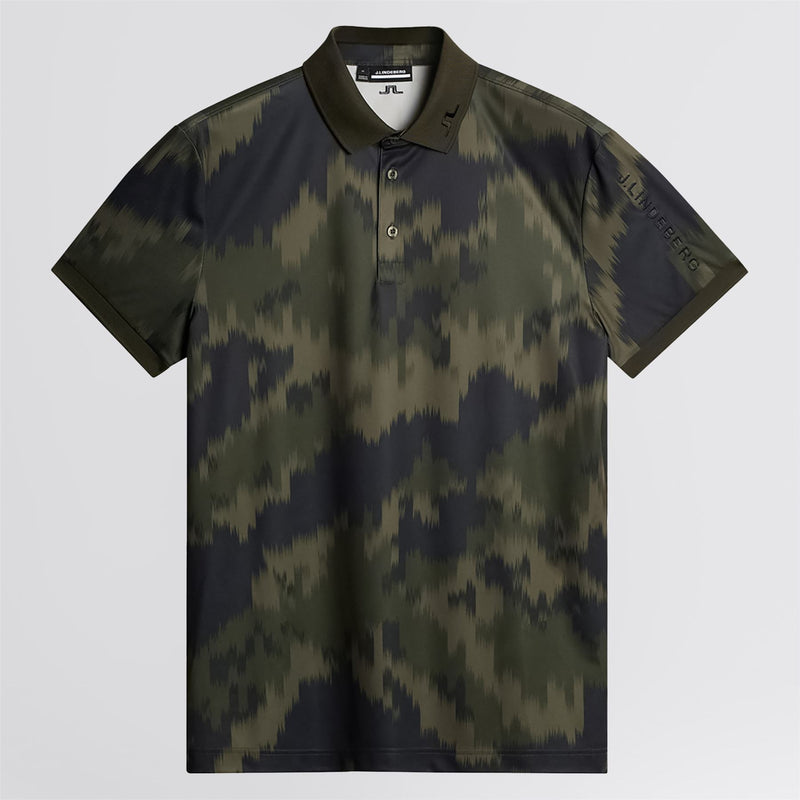 Tour Tech Print Polo Warp Forest