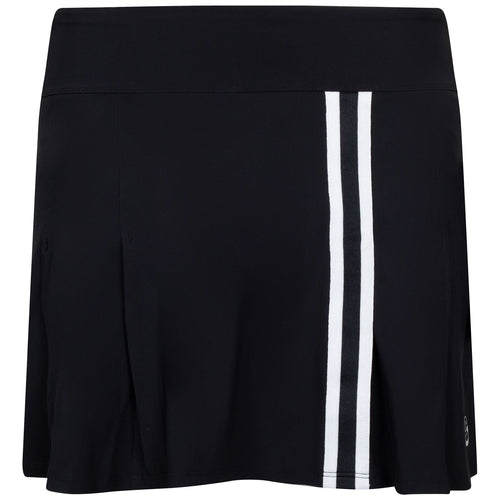 Womens Pleated Skirt W/ Braid Black - SS23