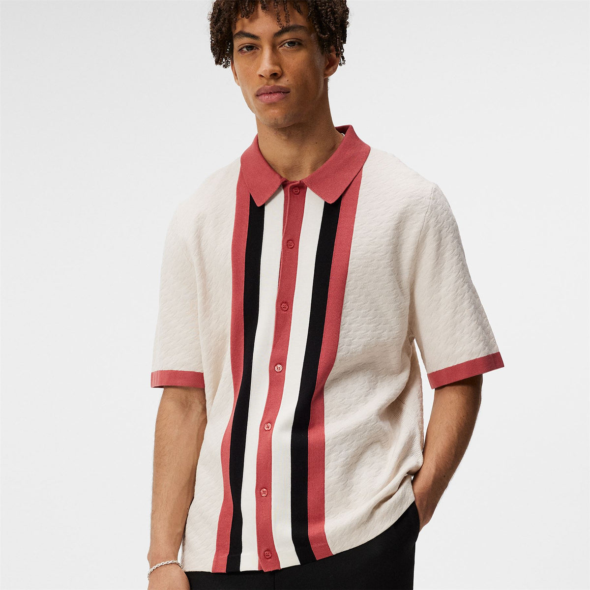 Rayne Jacquard Monogram Shirt Moonbeam