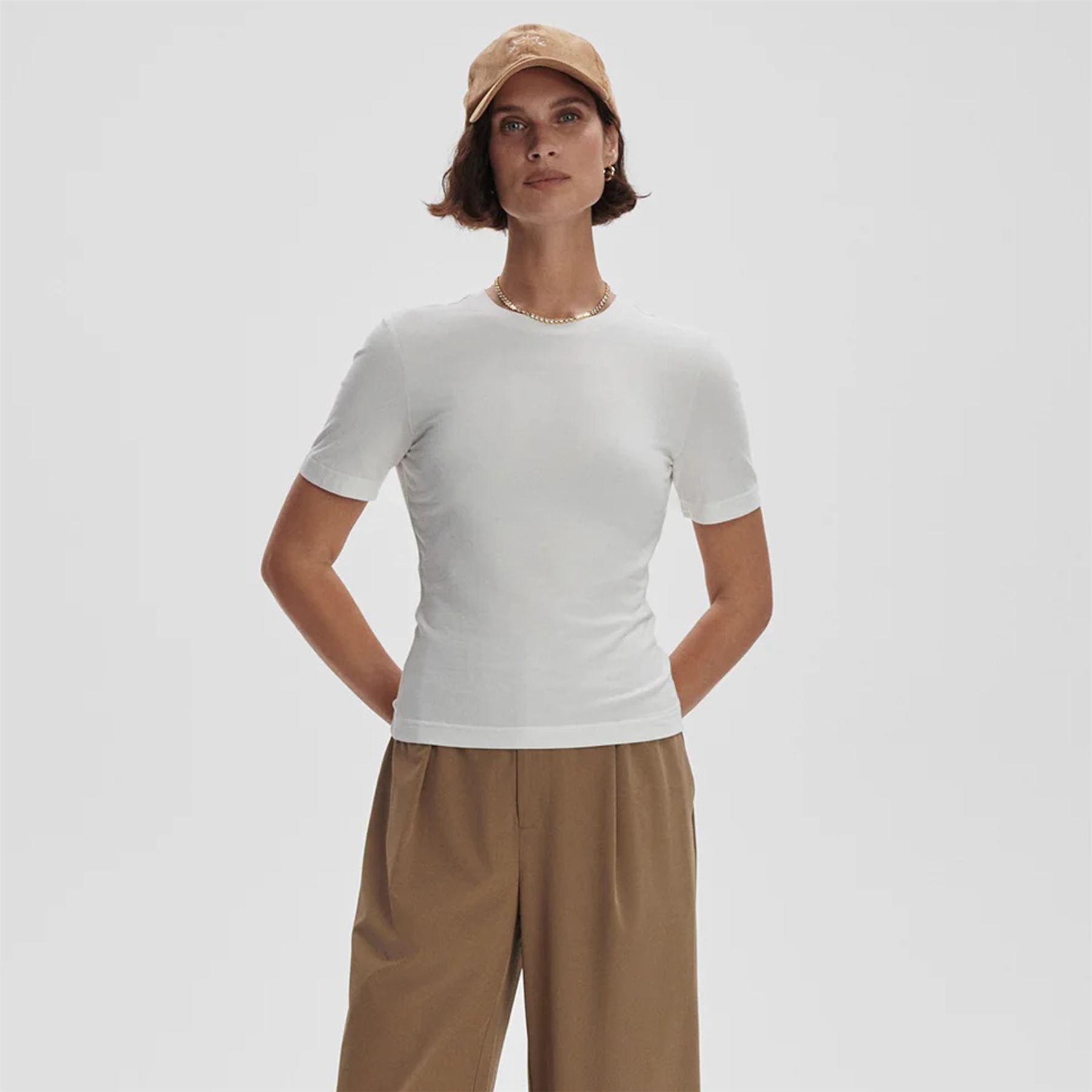 Womens Regina Fitted Tee White