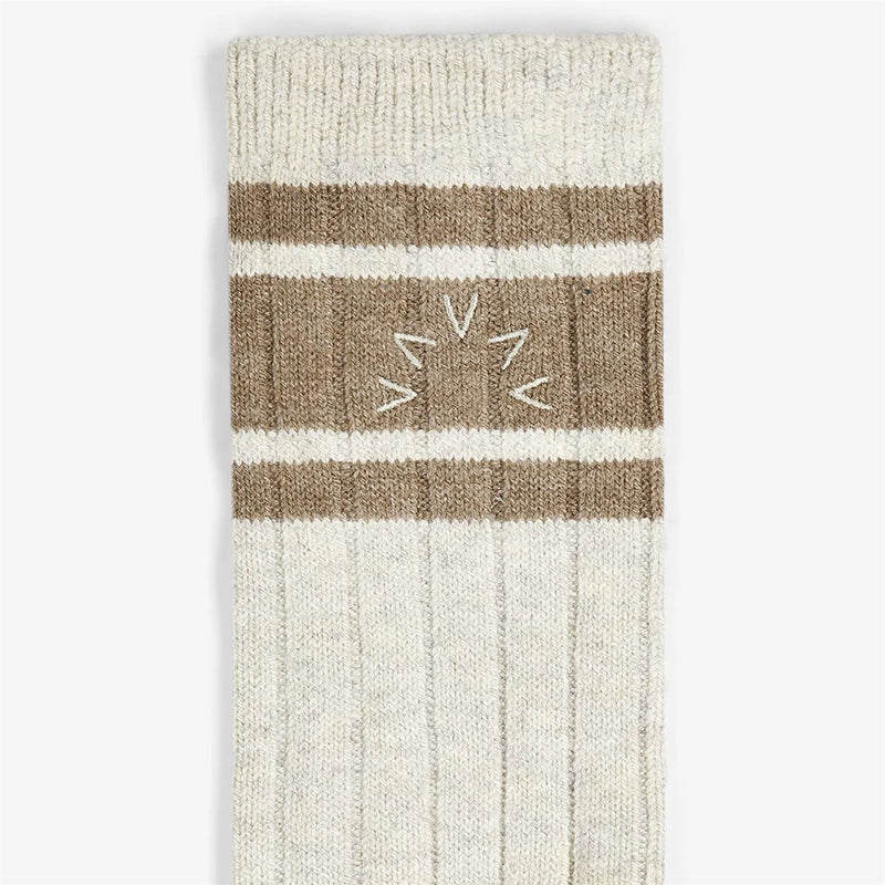 Womens Malissa Plush Wide Ribbed Sock Ivory Marl