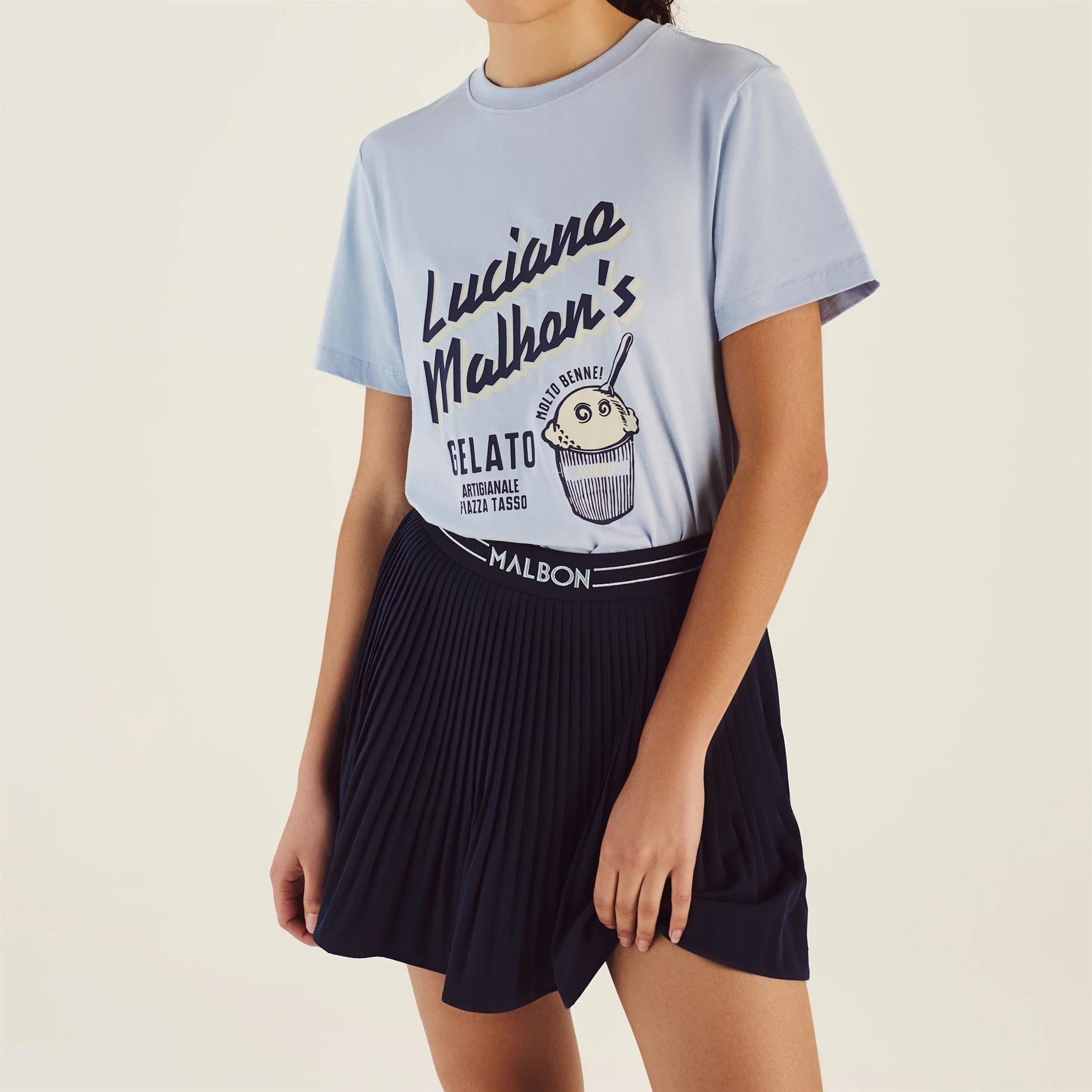 Malbon Golf Valentina Pleated Skirt Navy | TRENDYGOLF USA