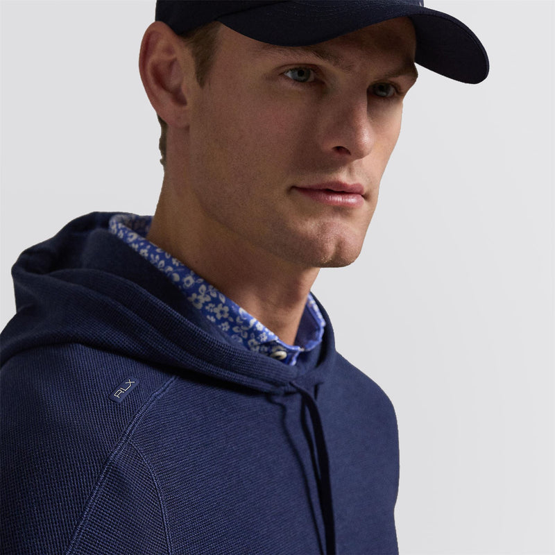 RLX Performance Tech Waffle Knit Hoodie Spring Navy Heather