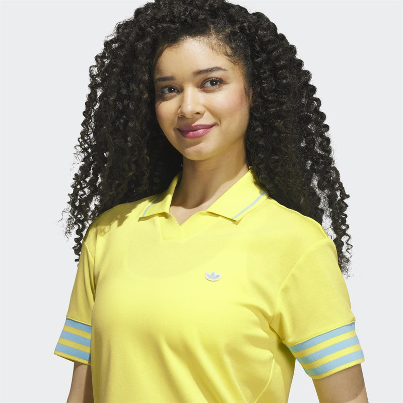 Womens Originals 3-Stripe Polo Pure Lemon