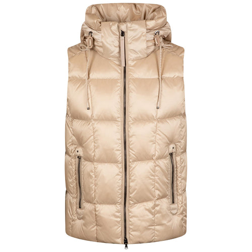 Womens Falka-D Hooded Vest Cold Sand - AW24