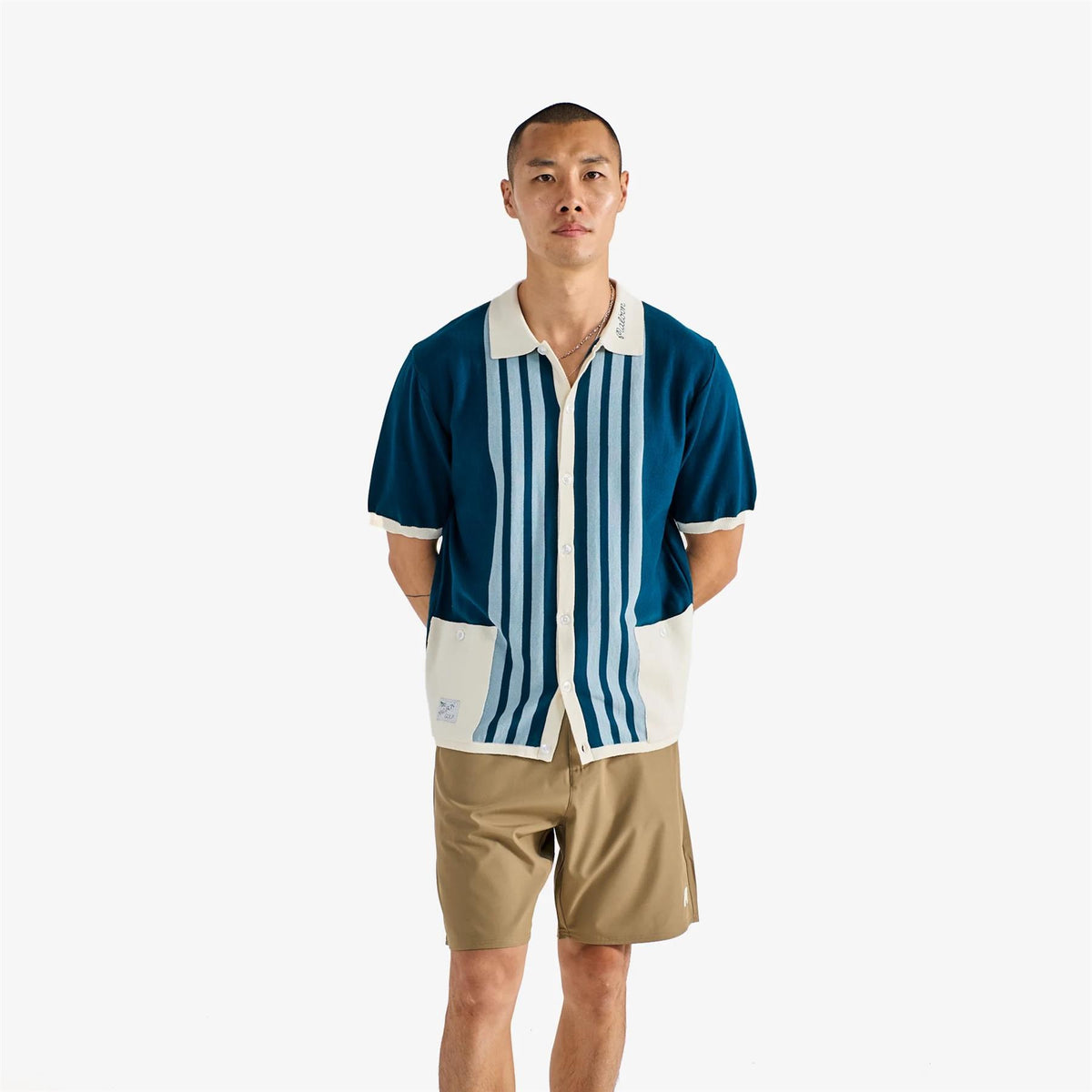 【MALBON GOLF】[VACATION CLUB] Gabbiano Knit Button Up ■MAN GABBIANO KNIT BUTTON UP – Malbon Golf