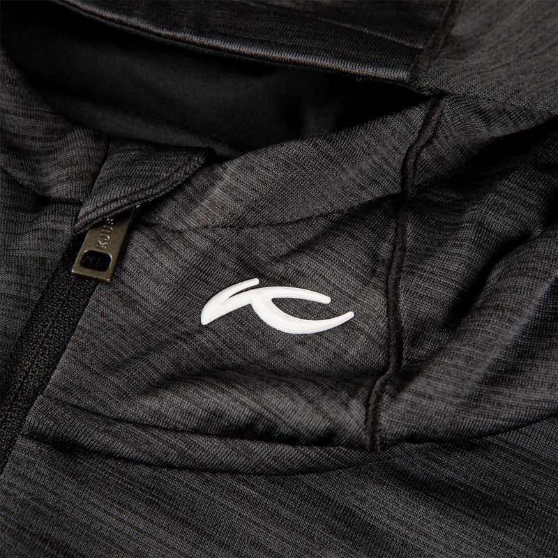 Liam Hooded Half Zip Mid Layer Black