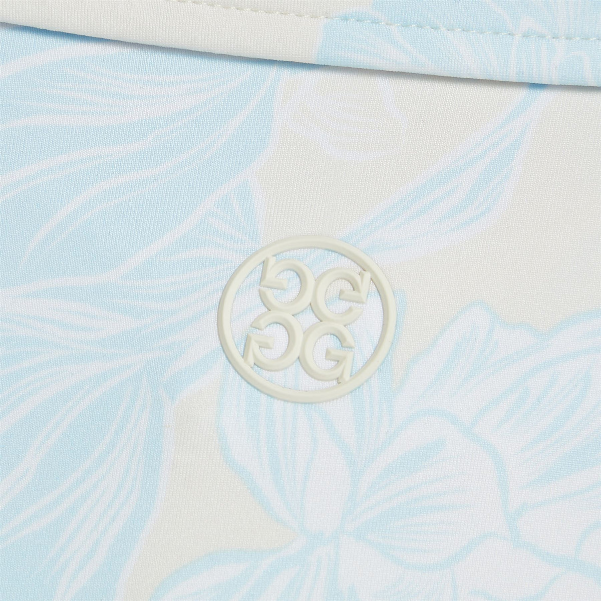 Stamped Floral Tech Jersey Polo Stone