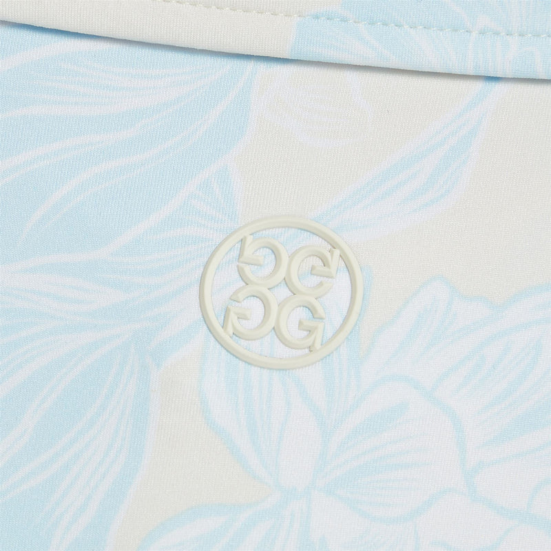 Stamped Floral Tech Jersey Polo Stone