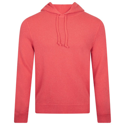 Washable Cashmere Hooded Sweater Medium Coral Heather - SS24