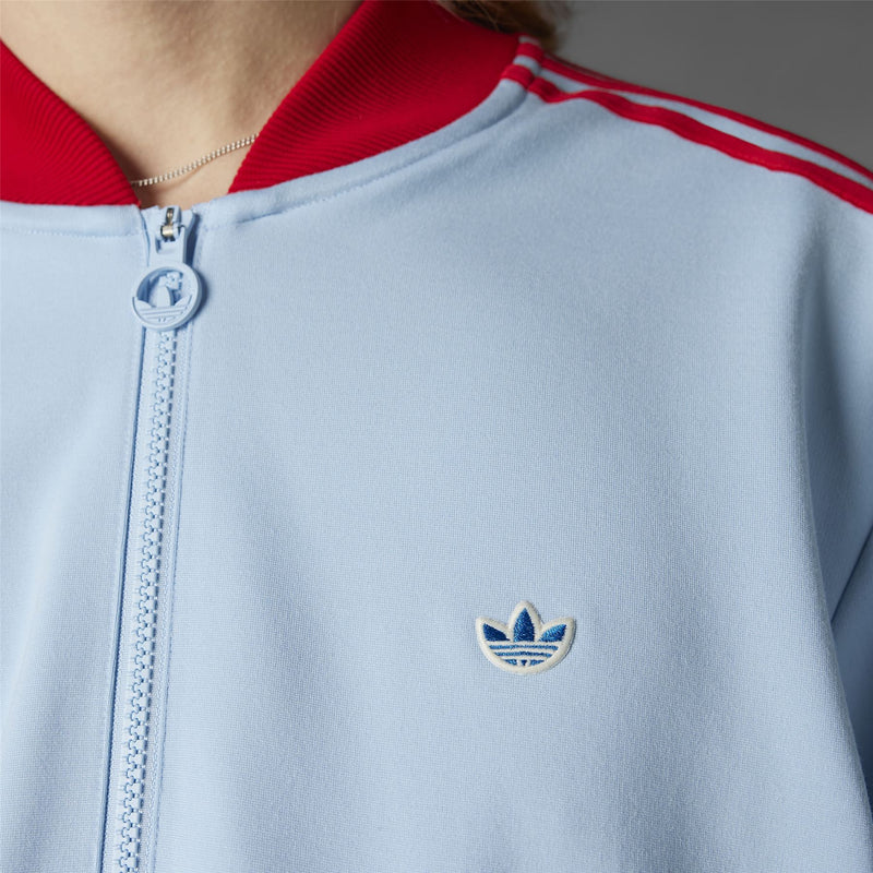 Three Stripes Quarter Zip Clear Sky